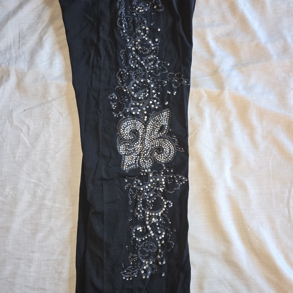 y2k foldover flared leggings 1xl but fits like large to xl